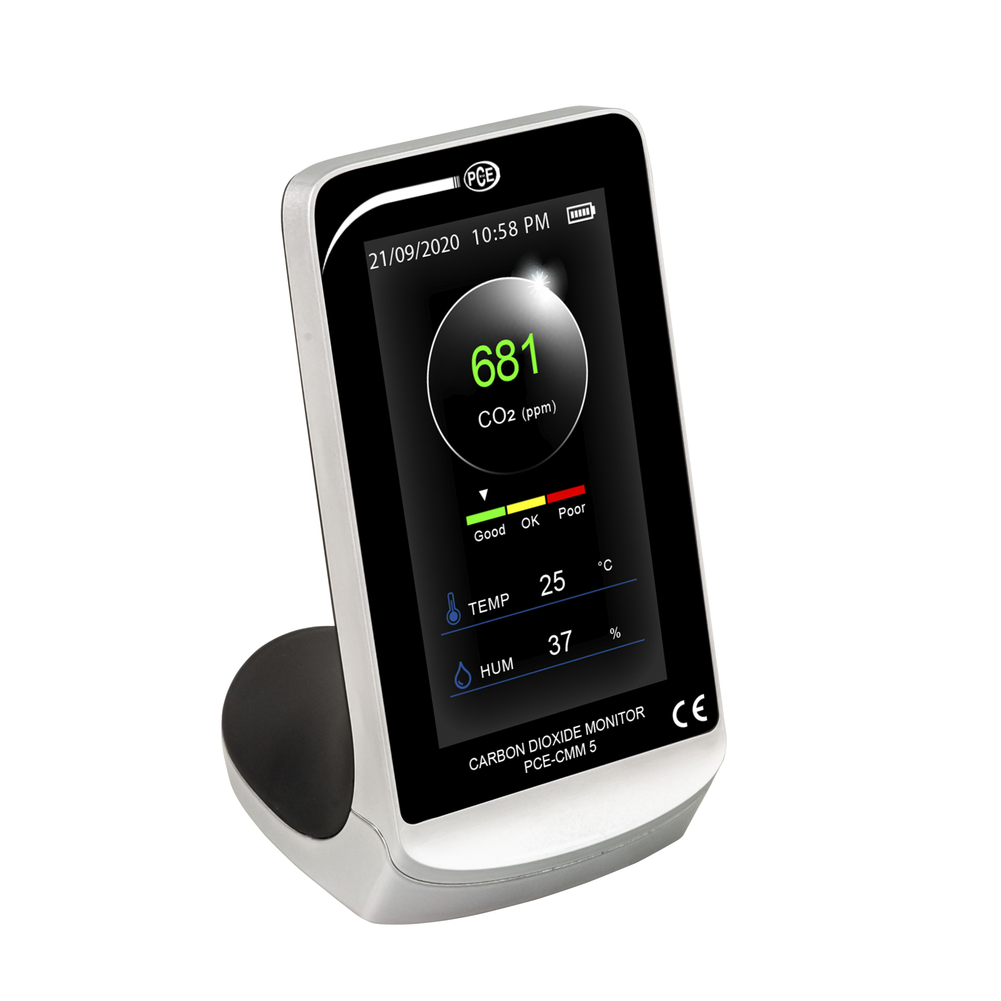 PCE Aerosol Particle Counter — CO2 Content Measurement, Large LCD Display, Model# PCE-CMM 5